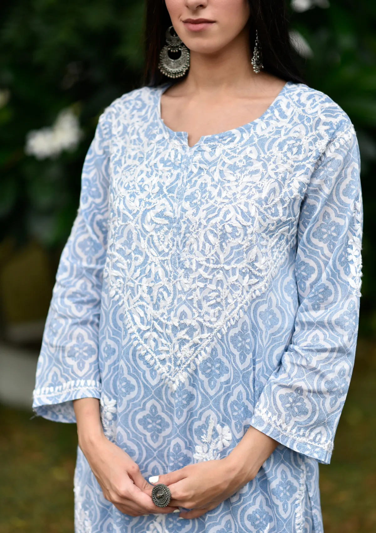 Adara Mulmul Straight Kurta Palazzo Set