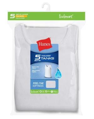 Boys Hanes Sleeveless Ribbed Undershirts - 5 Pk. (Discontinued)