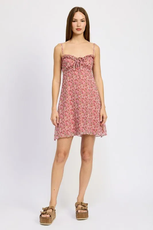 Brittany Floral Print Mini Dress