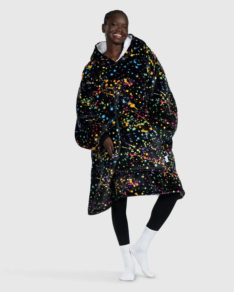 Colorful printed robe blanket hoodie
