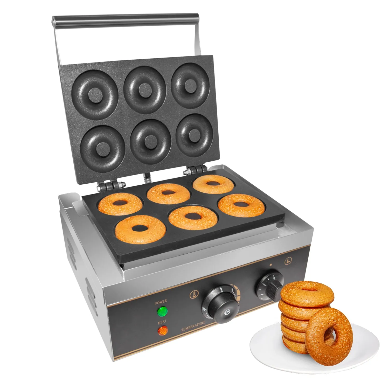 GR-D6 Mini Donut Maker | 6 Circle Donuts | Electric Donut Making Machine