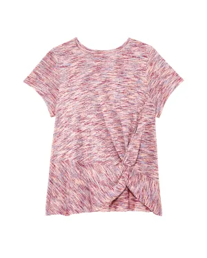 Violet Side Knot Tee | Ivory / Pink